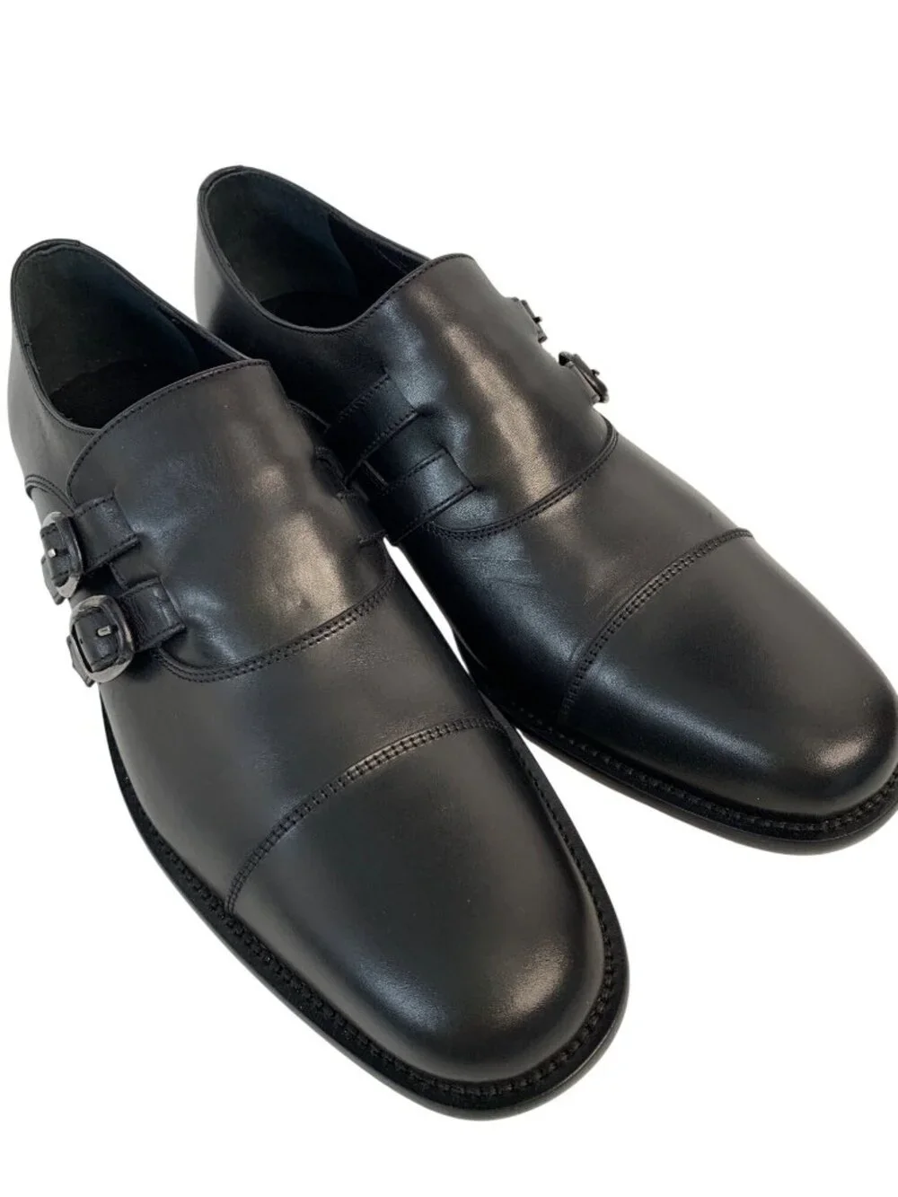 NWT Marchez Vous by Christophe Leather Mens Monk Strap Dress Shoes Size 9 Italy